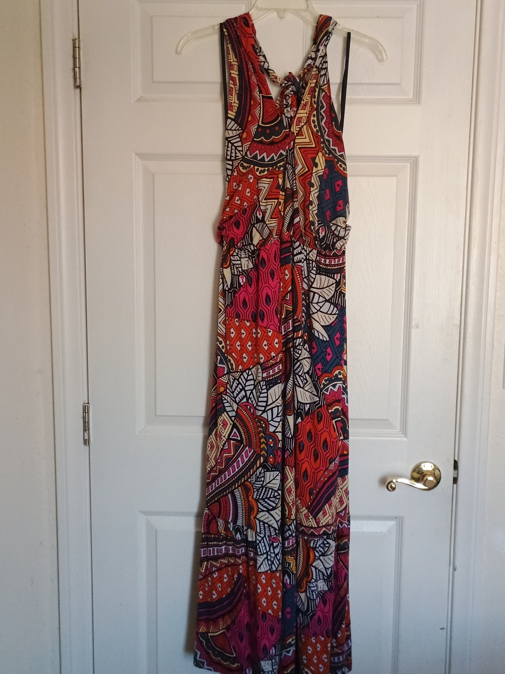 EUC Maeve Anthropologie Multicolor Cynthia Halter Maxi Dress Size L